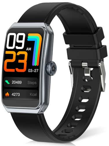 Fitness Tracker with 24/7 Heart Rate, Blood Pressure Blood Oxygen Sleep Monitor,103 Sports Modes Smart Watch IP68 Waterproof Activity Trackers, Step Counter Calories Pedometer for Women Men (Black)