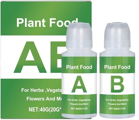 Nutrienti Idroponici | Soluzione A E B Con 20 Grammi X 2 | Fertilizzante Piante - Per Uso In Interni Su Patio Per Frutti Fiori E Giardino ioritura forti e consolida la resilienza delle pia