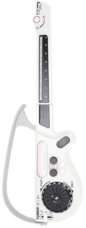 Fockety Guitare électrique Pliable sans Cordes, Jouet Intelligent avec Platine DJ, Lumières LED, Kit de Guitare pour Enfants Débutants, Cadeau de Noël, Thanksgiving, pour Les Enfants de (Grey)