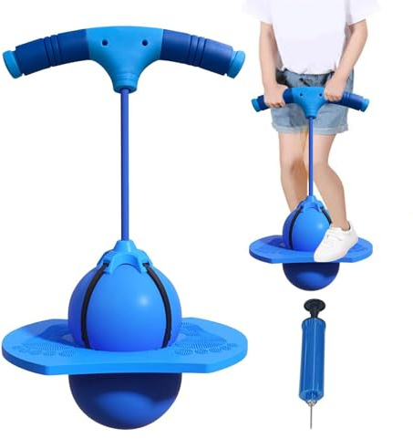 Pelota que rebota - Capacidad de carga de 300 kg, juguete para saltar, pelota Pogo de goma resistente, saltador para niños y rosa | Equipo de entrenamiento de equilibrio duradero, interior