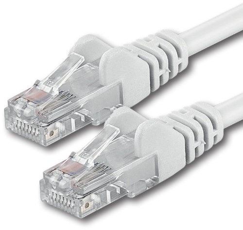 1aTTack.de 1x 10m Câble Réseau Cat6 Cat 6 - RJ45 Ethernet LAN DSL Routeur Modem - Blanc