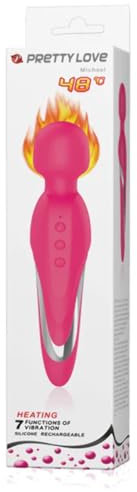 Wand Vibromasseur vaginal rechargeable chauffant jusqu'à 48 °C Sex Toy Pretty Love Michael Magic