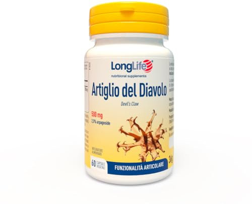 LongLife® Artiglio del Diavolo | Estratto titolato 2,5% arpagosidi | Funzionalità articolare | Funzione digestiva | Fino a 1 mese di trattamento | Vegano e senza glutine