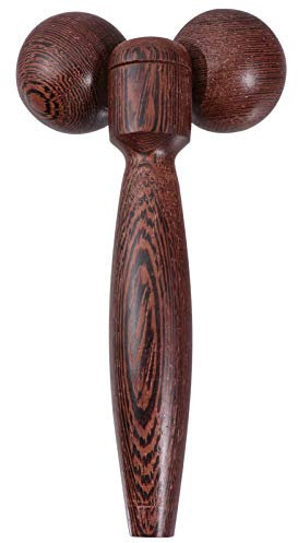 Holz Massageroller mit Griff Körper Muskel Entspannen Gesichtsmassager Holz Set Massagegerät Roller Gerät für Körper Nack Hand Arm Bein 20x10cm
