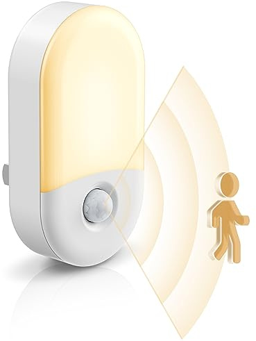L LOHAS LED Motion Sensor Night Light, 2Pack, Motion Activated Night Light, Night Lights Plug into Wall Motion Sensor, 3000K Warm White, Adjustable Brightness 30/60LM, for Kids Adults Bathroom Bedroom