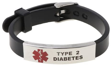 XIGAWAY Röd medicinsk – varning ID armband nödsituation första hjälpen silikonarmband unisex (?)