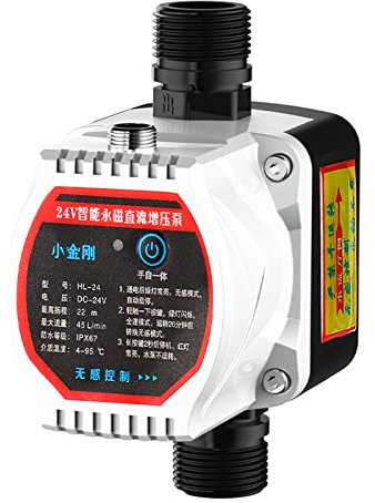 Lqiflvc Pompe De Surpression Domestique Silencieuse DC 24V Pompe À Eau Pression Suralimentation Automatique Eau du Robinet Augmentation De La Pression Mini Booster Douche Cuisine,180w/16mm Diameter