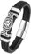 Mochity Armbänder Herren Lederarmband, Armband Herren Leder, Edelstahl Kreuz Armband Männer, Wikinger Schmuck, Lederarmband Geschenke Für Männer (A)
