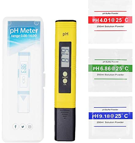 Stylo numérique PH Mètre, PH Testeur de qualité de l'eau Digital LCD Portable PH Mètre Numérique Plage de Mesure pour 0-14 PH 0,01 Ph, compteur pH Testeur Aquarium Fonction D'étalonnage Automatique