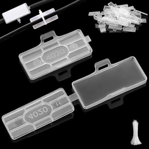 TXXATX Kabelbeschriftung mit Kabelbinder und Haftnotiz Kabeletiketten 30 Stück Kabelmarkierung Wasserdichtes Kabelkennzeichnung 4020 Kabelbeschriftung Clip für Organisieren Unterscheiden Markieren