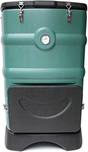 Compostiera, Contenitore for compost, Compostatore Rapido Tutto L'anno, Compostiera Termica for Esterni con Termometro Contenitore for Compost da Controsoffitto(Svart)(Groen)