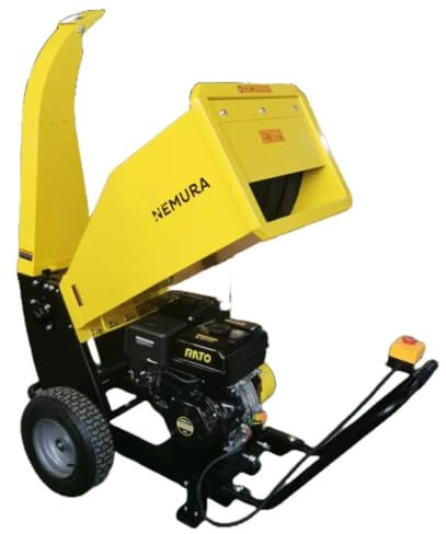 Nemura - Trituradora vegetal y ramas térmicas (420 cc, serie pesada, capacidad de 100 mm, doble sistema de molienda, botón de parada de seguridad, calidad profesional, marca francesa