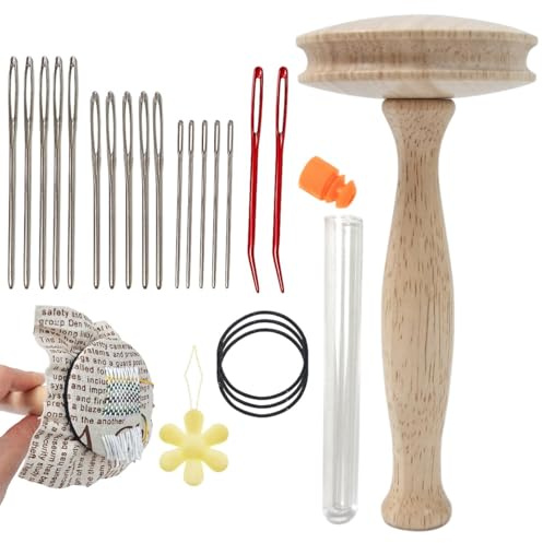 Stopfpilz Aus Holz – Klassisches Nähwerkzeug Zum Reparieren Von Socken & Stoffen | Handliches Stopfwerkzeug Für Stricker & -Liebhaber | Glatte Buchenholz-Oberfläche