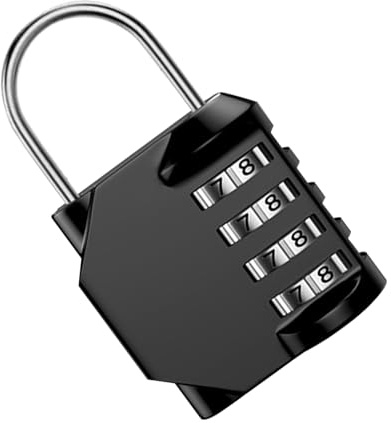 Cerradura De Combinación - Cerradura Numérica De 4 Dígitos Reiniciable De 6,1 Cm, Cuerpo Duradero De Aleación De Zinc, Dispositivo De Seguridad Portátil Sin Llave | Candado Antirrobo Que Garantiza Un