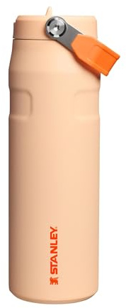 Stanley 1913 Iceflow Flip Straw Vattenflaska 0.7L - Orange Sherbet | Med Sugrör - 10 Timmar Kall - 3 Dagar Iskall - Rostfritt Stål - BPA-Fri - Läckagesäker - Tål Maskindisk