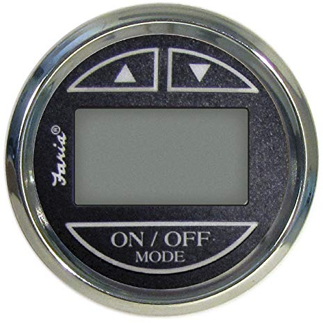 Faria 13750 Chesapeake Stainless Steel Depth Sounder (Transom Mounted Transducer) SN2011-2, Black