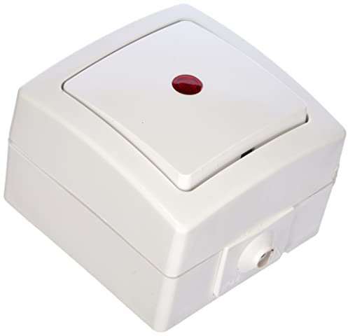 Kopp 566602003 Control Switch (Off and Toggle Switch) Illuminated Surface-Mounted Wet Room Nautic