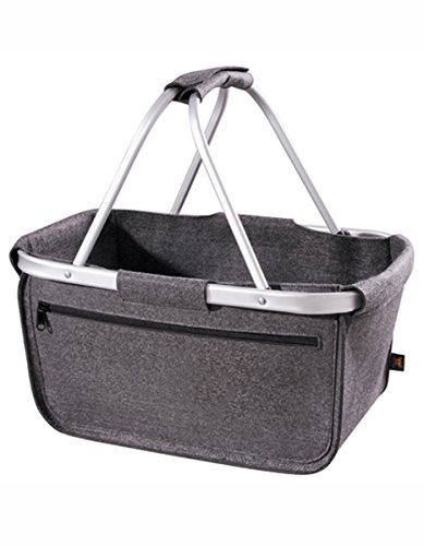 HALFAR® HF8800 Felt Shopper Basket Freizeittaschen Einkaufstaschen Tasche, Farbe:Anthracite
