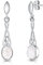 DTPSilver - 925 Sterling Silver Drop/Dangle Butterfly backs Earrings - Trinity Knot - Celtic Collection - Moonstone