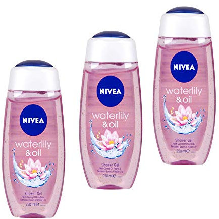 NIVEA Waterlily & Oil - Gel de ducha para mujer (3 unidades, 250 ml)