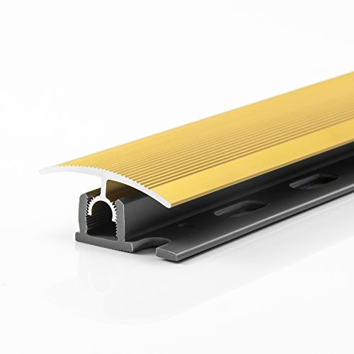 Ubergangprofil klick 34 mm 90 cm Belagningstjocklek 7 till 15 mm aluminiumprofil basprofil Guld