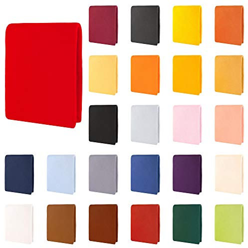 CelinaTex Aqua Wasserbett Boxspringbett Spannbettlaken 120x200-130x220 cm rot Baumwolle Bettlaken Elastan