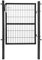 ESTEXO Gartentor Set mit Tür, Pfosten, Aluminium Türgriff und Einsteckschloss inkl. 3 Schlüssel, Farbe Anthrazit RAL 7016, Größe 160 cm
