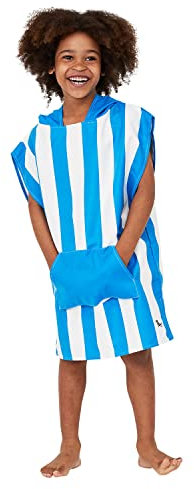 Dock & Bay Poncho mit Kapuze - Für Kinder - Super saugfähig, schnell trockend - Inklusive Tasche - Cabana - Bondi Blue, Extra Small (Age 2-4)