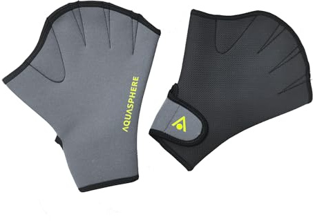AQUASPHERE SWIM GLOVES LARGE (996410) (SY1271139), Blue / Black