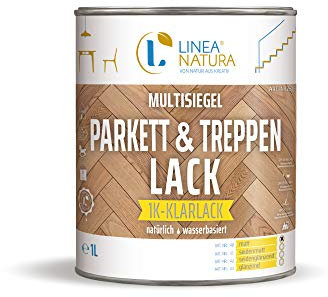 LINEA NATURA® Vernice per parquet e scale | Vernice trasparente 1K | Vernice sigillante 1L opaco