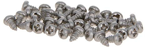 MroMax Tornillos autorroscantes M2x4 Phillips de cabeza plana, rosca completa, Phillips Drive, cierres de acero inoxidable 316, acabado brillante, autorroscante, plata, 50 piezas