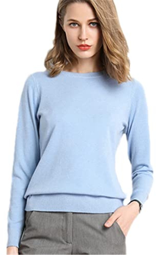 Dninmim Suéter de cachemira suave para mujer, para primavera y otoño