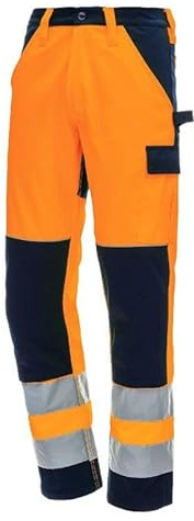 Nitras varningsskyddsbyxor Motion Tex Viz, Orange/blå, 50 SE