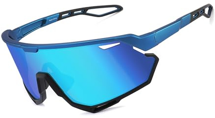 SINSPORT eyewear Occhiali da Ciclismo per Uomo Donna, Occhiali da Sole Sportivi Occhiali MTB per Bici Running Baseball Correre Anti-UV400