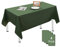 MORAINJAY 4 Stück 137cmx274cm Rechteckig Einweg Tischdecke, Dunkel Grün Wasserdicht Fleckschutz Tischdecken für Geburtstagsfeier,Hochzeit, Weihnachten, Kindergeburtstag, Esszimmer, Garten,Party