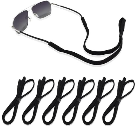 Anrbb 6 Unidades de Banda para Gafas Deportivas - Correa Ajustable, Cordón Elástico Antideslizante para Gafas de Sol, Lectura y Protectoras