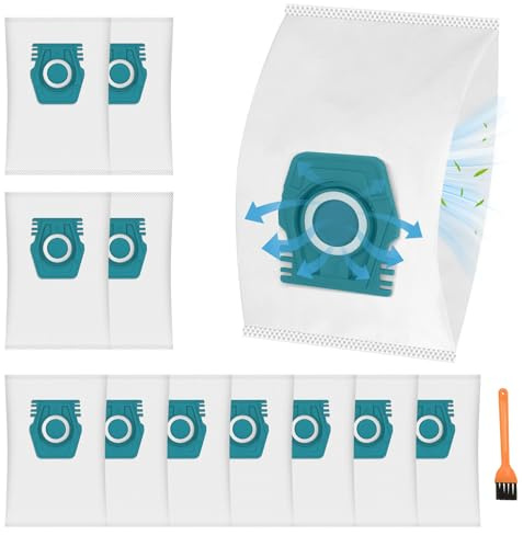 Spofan 12 Pack TU Dust Bags for Miele Hoover Pure TU 3D Vacuum Cleaners Bag for Guard L1/S1 Junior Flex Parquet Silence AllFloor Performance Comfort Cat Dog Series