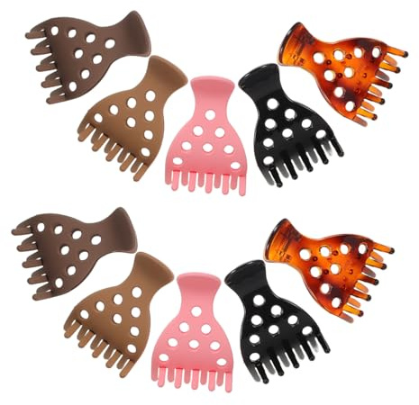 minkissy 10 Piezas Pinzas para Cabello Garras Antideslizantes sin Marcas Diseño Doble para Volumen y Peinados Altos para Cabello Rizado y Grueso