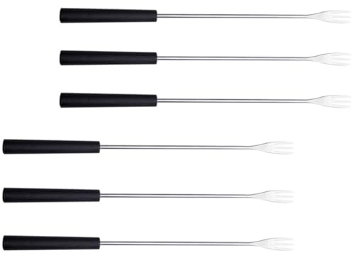 EPIGEIST Forchette Da Fonduta in Acciaio Manico in Pp Maneggevole, 6 Pezzi, Per Formaggio, Frutta e Immersione Nel Cioccolato, Utensili Da Cucina Per Uso Domestico e Barbecue