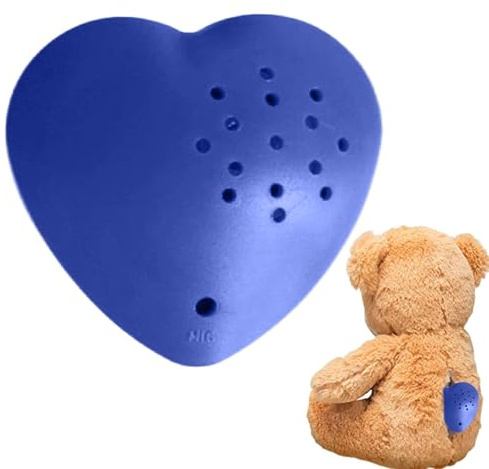 Mini Registratore Vocale - Modulo Blu Da 60 Secondi, Inserto Per Cassa Sonora Di Peluche | Meccanismo Giocattolo Per Dispositivo Di Registrazione Fai-da-te Per Bambini, Pulsante Di Compressione In Pel