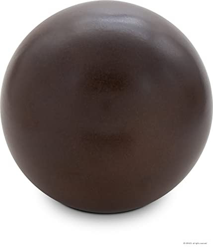 Boule en céramique de 30 cm - Décoration de jardin - En céramique de grès robuste - Résistant au gel et aux intempéries - Marron mat