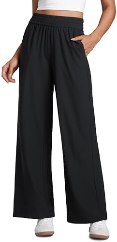 CRZ YOGA Drapey Wide Leg Casual Pants 30 Black Medium