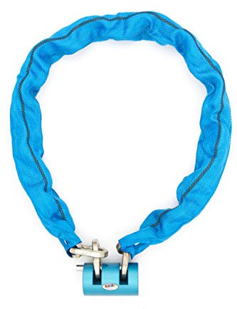 Rielda SH3 - Candado de aluminio con cadena de 100 cm para bicicleta y moto, reprogramable, 100% fabricado en Italia, barra de cierre de acero templado