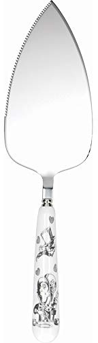 V&A Alice in Wonderland Cake Slice in Gift Box, Stainless Steel/Porcelain, White, 26.5 cm