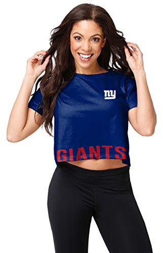 FOCO womens Nfl Team Logo Ladies Fashion Crop Top Shirt, Bottom Line, Medium US