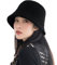 XGOPTS Mütze Damen Winter Fischerhut Wolle Warm Damenmütze Retro Elegant Hut Weich Faltbar Wintermütze Kuppel Einfarbig Filzhut Mädchen Herbst Topfhut mit Krempe Damenhut Weihnachten Neujahr