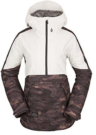 Volcom Women's Standard Mirror Pullover Anorak Snowboard Ski Winter Jacket, Dusk Camo S3, Large