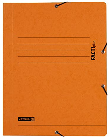 NEU BRUNNEN Sammelmappe FACT!plus DIN A4, aus Karton, orange, mit Gummizug