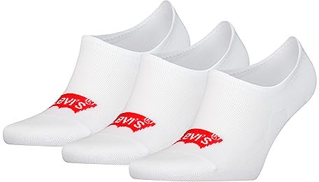 Levi's Unisex Footie Socks, White, 39/42