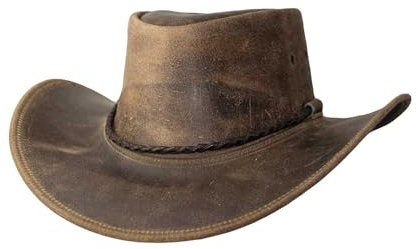 Black Jungle Kimbolton Lederhut, Westernhut, Australienhut, Cowboyhut (as3, Alpha, l, Charcoal)